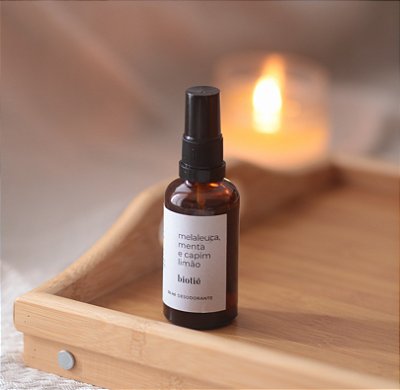 desodorante natural em spray | melaleuca, menta e capim limão (50 ml)