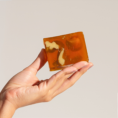 sabonete natural | tangerina, cúrcuma e capim limão​ (120 g)