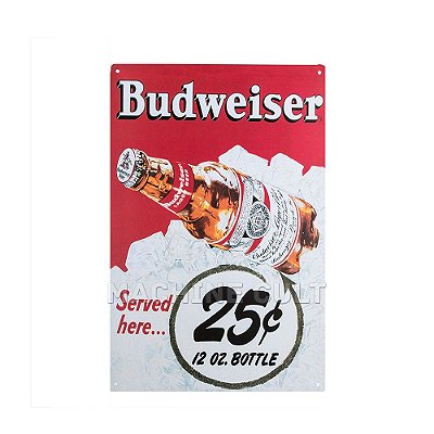 Placa Decorativa Cerveja Budweiser M1