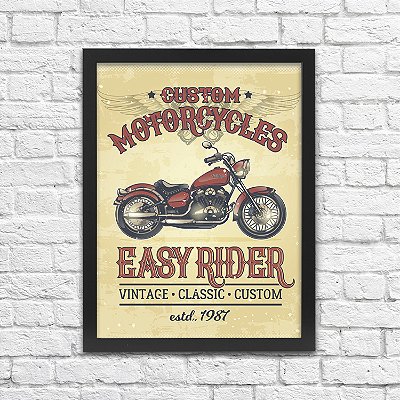 Quadro Moto Custom Easy Rider
