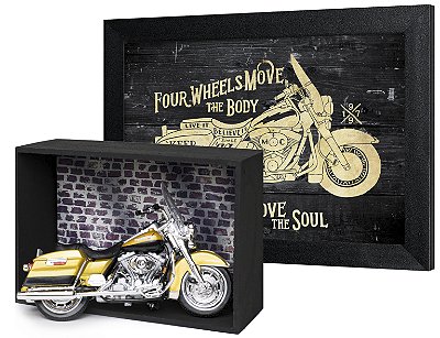 Combo para presentear Motociclista - Kit Miniatura Road King