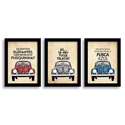 Kit de Quadros Frases de Fusca