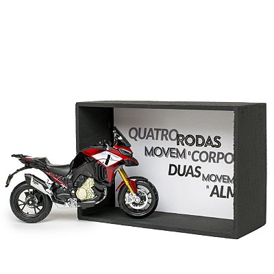 Miniatura Ducati Multistrada V4 com Expositor - Burago 1:18