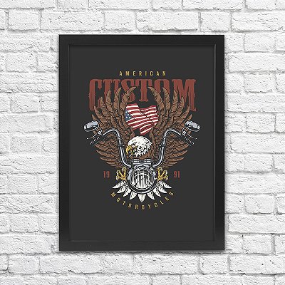 Quadro Tema Moto American Custom