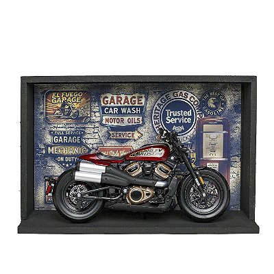 Kit Miniatura Harley-Davidson 2024 Sportster S 1:12 com Expositor e Postal