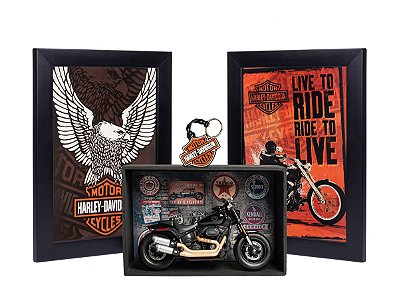 Kit Miniatura Harley-Davidson Fat Bob Preta