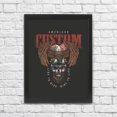 Quadro Tema Motociclismo e Caveira