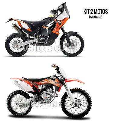 Kit de Miniaturas de Moto KTM Maisto 1:18 - Box 1