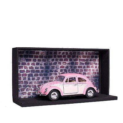 Miniatura Fusca 1967 - Saia e Blusa - Branco e Rosa - 1:32