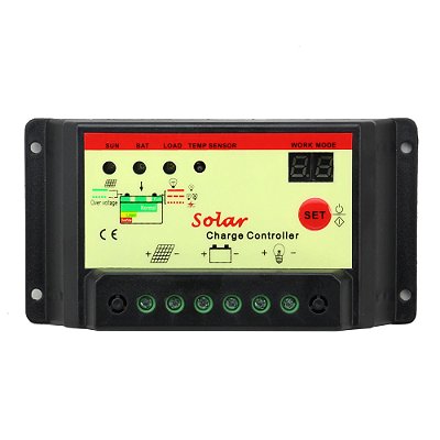 Controlador de carga solar fotovoltaico PWM 10I-ST 10A LED