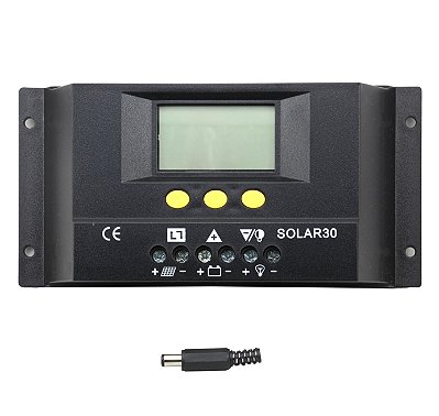 Controlador de carga solar fotovoltaico PWM S30 LCD 30A