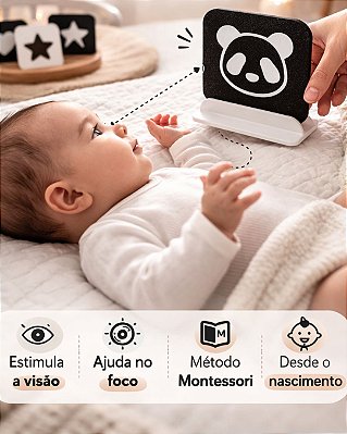 Card de Alto Contraste para Bebês | Desenvolvimento Cognitivo e Visual | Flowinself®