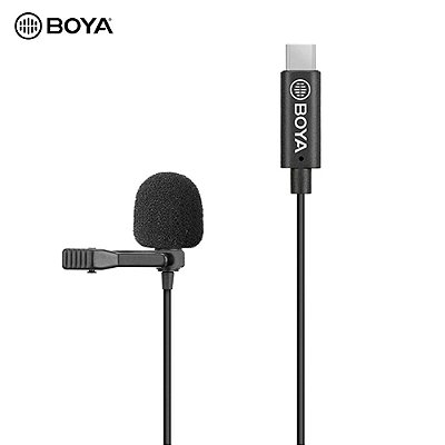 Microfone Boya By-M3 Lapela Omnidirecional Type-C