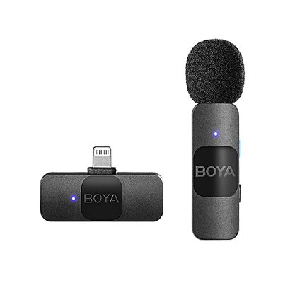 Microfone Boya By-V1 Lapela Sem Fio Wireless Conexão Lightning