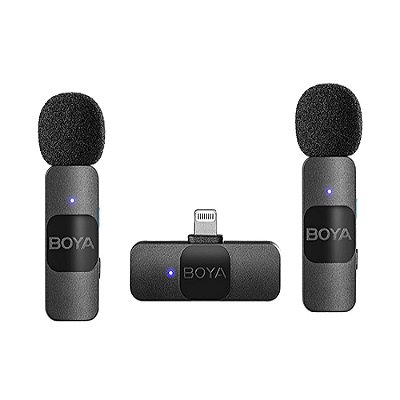 Microfone Boya By-V2 Lapela Sem Fio Wireless Conexão Lightning
