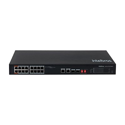 Switch Intelbras 16 Portas Fast Ethernet Poe+ Sf 1822 Hi-poe