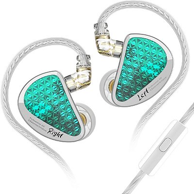 Fone de Ouvido KZ AS16 Pro Cyan Sem Microfone