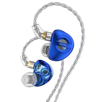 Fone de Ouvido TRN MT4 Pro Azul Dinamico In-ear Sem Mic