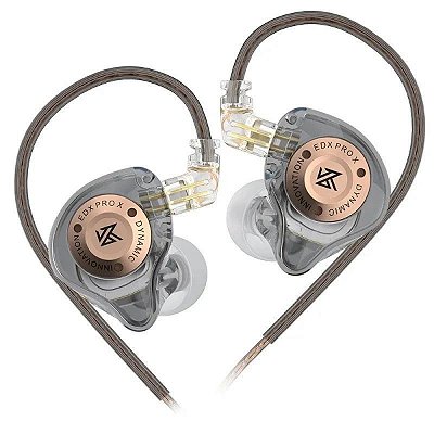 Fone de Ouvido KZ EDX Pro X Cinza In-Ear, Retorno de Palco