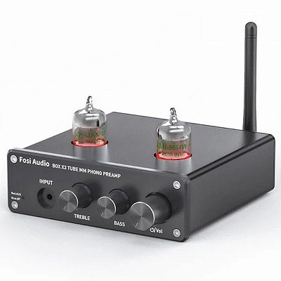 Pré Amplificador Phono Toca Disco Fosi Box X3 Valvulado Bluetooth - Cápsula MM