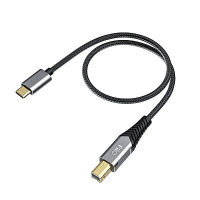 Cabo de Áudio Fiio LD-TC1 - USB Tipo B para USB tipo C