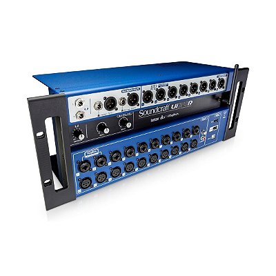 Mesa de Som Digital Soundcraft UI24R Mixer 24 Canais USB WiFi Áudio Profissional Interface Multicanal