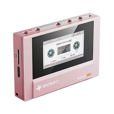 MP3 Player FiiO Snowsky Echo Mini Rosa Hi-Res DAC Duplo CS43131 Saída 4.4mm Balanceada Bluetooth 5.3 8GB Vintage