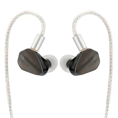 Fone de Ouvido KEFINE Loric Preto 3.5mm IEM Driver Dinâmico 10mm Cabo Destacável 2-Pin 0.78mm