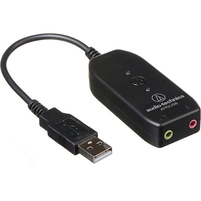 Adaptador Placa de Som USB Audio Technica ATR2USB