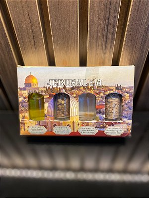 Kit 4 Elementos Terra Santa Jerusalém - Água, Terra, Óleo e Água | Israel