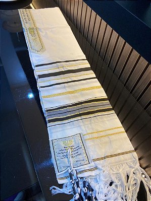 Talit Preto 180cmX60cm