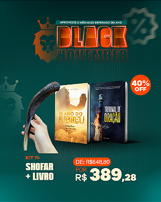 Kit 11 - Shofar de Israel + Livros Jubileu e Tribunal