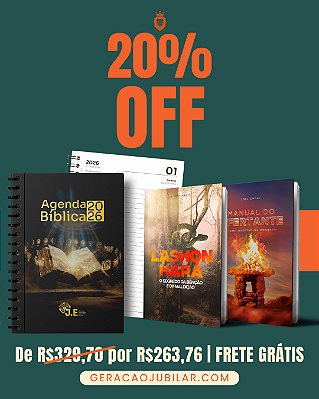 20% OFF | Agenda Bíblica 2026 + Livros: Manual do Ofertante e Lashon Hará