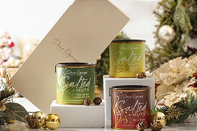 Caixa Premium com Mix de Castanhas de Caju Temperadas Com 3 sabores