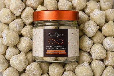 Macadâmias Caramelizadas e Cobertas com Chocolate Branco e Baileys - 120g