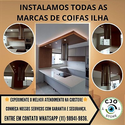 Instalação De Coifa Ilha Modo Depurador e Exaustor