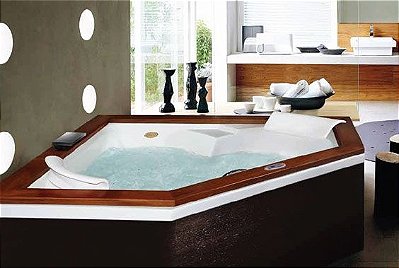 BANHEIRA FLEXA WOOD - JACUZZI - 2 PESSOAS - ACRÍLICA