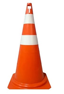 CONE RÍGIDO LARANJA/BRANCO