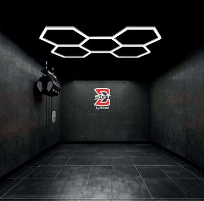 ILUMINAÇÃO LED HEXAGONAL COM 5 CÉLULAS