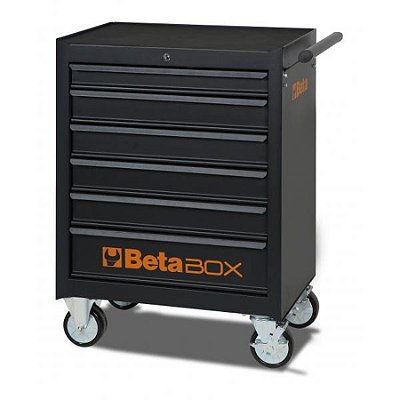 C04-BOX - CARRO PARA FERRAMENTAS MODELO BETA BOX C/6 GAVETAS - PRETO