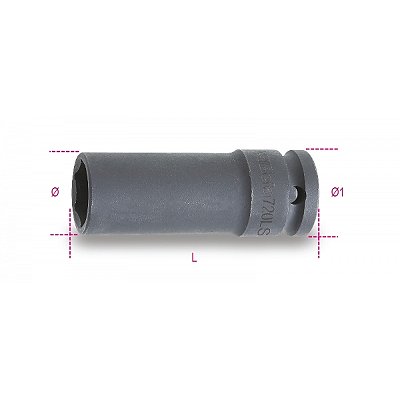 SOQUETE DE IMPACTO LONGO QUADRA 1/2 SERIE ESTREITA - BETA