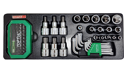 JOGO DE SOQUETES , ACESSORIOS , BITS, E CHAVES TORX 65