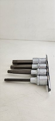 JOGO DE CHAVE SOQUETE TIPO TORXS 1/2" LONGA- 4 PECAS