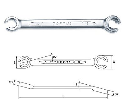 CHAVE POLIGONAL ABERTA 12X14MM
