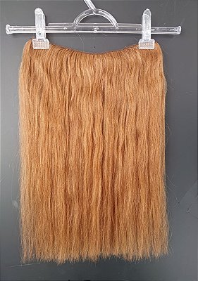 APLIQUE FIO INVISÍVEL CABELO HUMANO MALASIANO LOIRO MEL 52CM 10