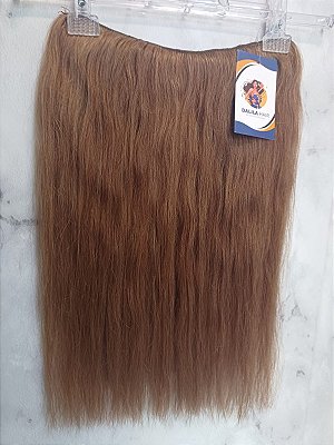 APLIQUE FIO INVISÍVEL CABELO HUMANO MALASIANO CASTANHO CLARO 40 cm codigo 11