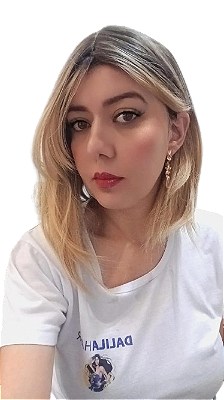 PERUCA LAIS CABELO ORGÂNICO OMBRE HAIR LOIRA COM FRANJA