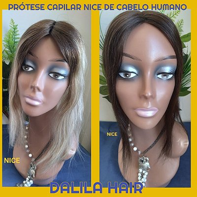 PRÓTESE CAPILAR FEMININA DE CABELO HUMANO NICE