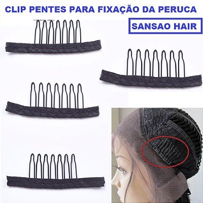 2 clipes  Pentes para peruca  grampos para extensões de cabelo