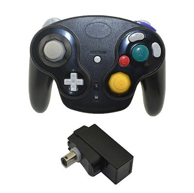 Controle Sem Fio para Nintendo GameCube Game Cube / Wii Estilo WaveBird 2.4Ghz
